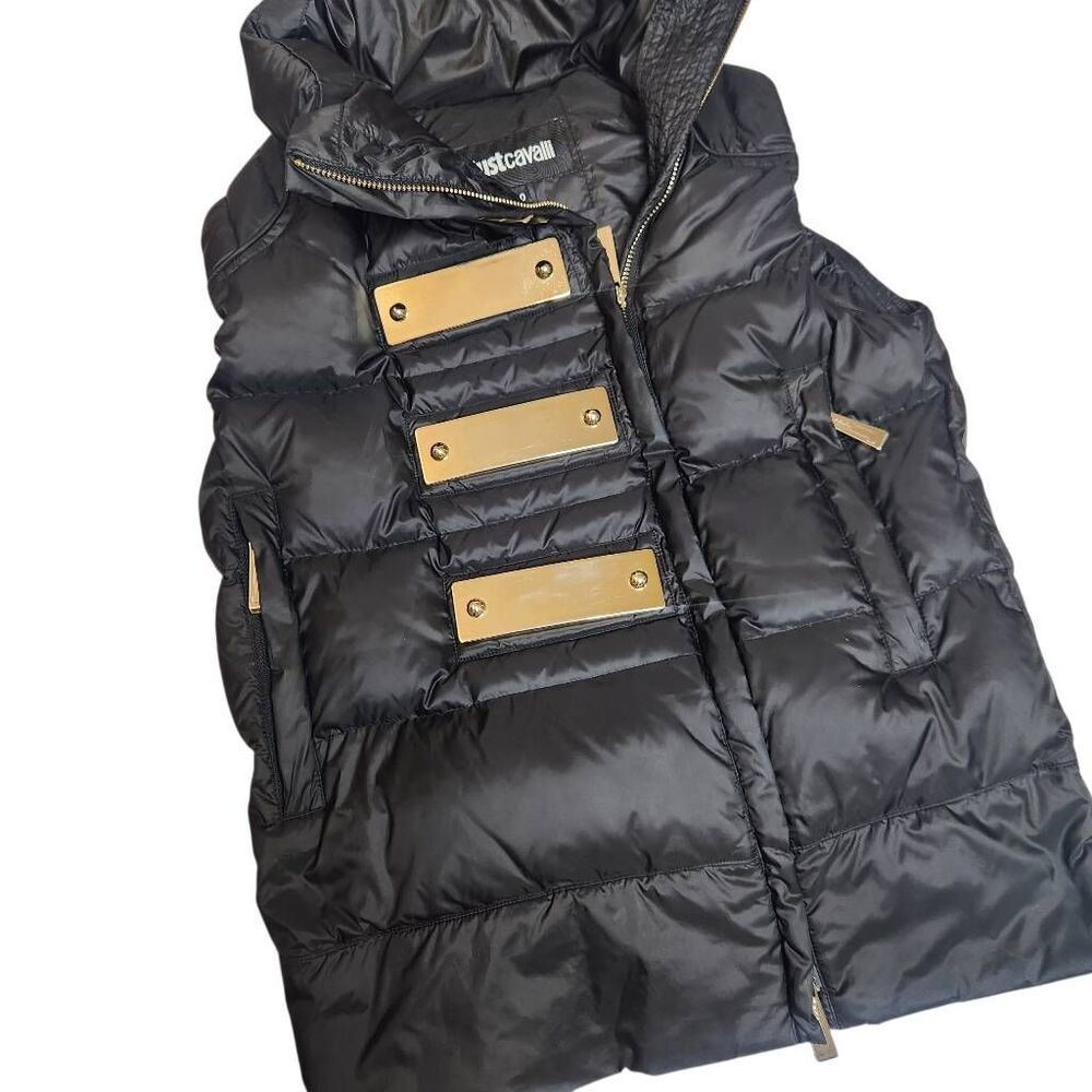 Roberto Cavalli Just Vest Womens 40 Small Medium Down Puffer Sleeveless Jacket B